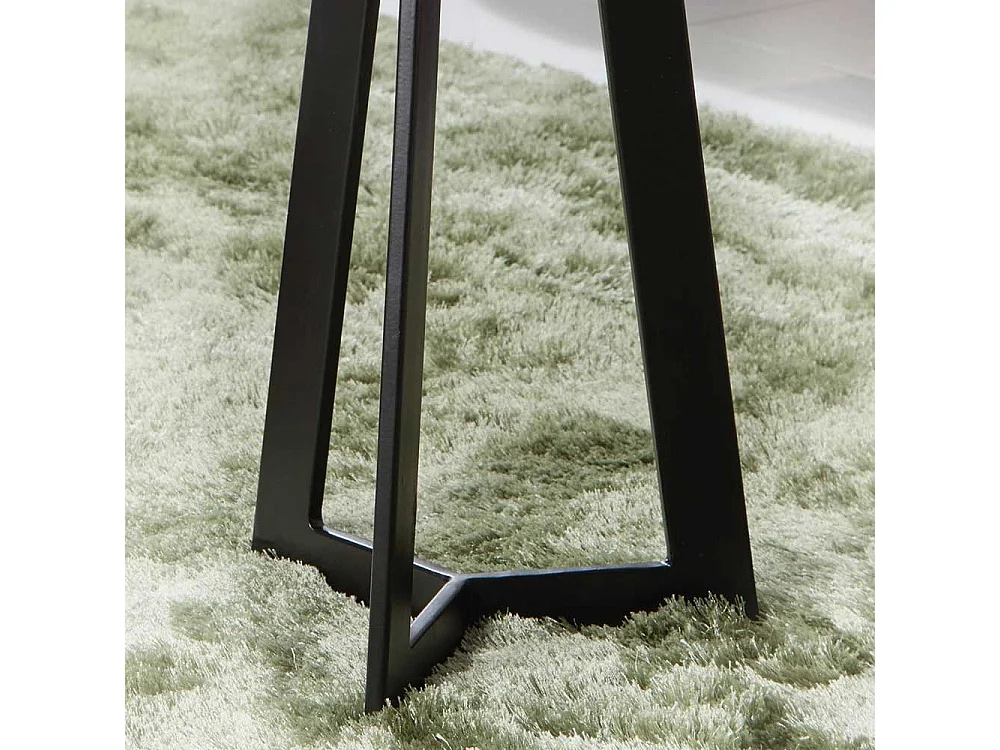 Beistelltisch aus Sheesham Massivholz und Eisen rund