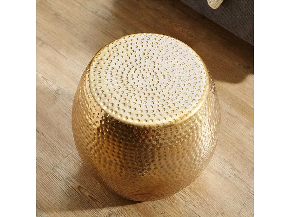 Aluminium Sofatisch in Goldfarben handgearbeitet