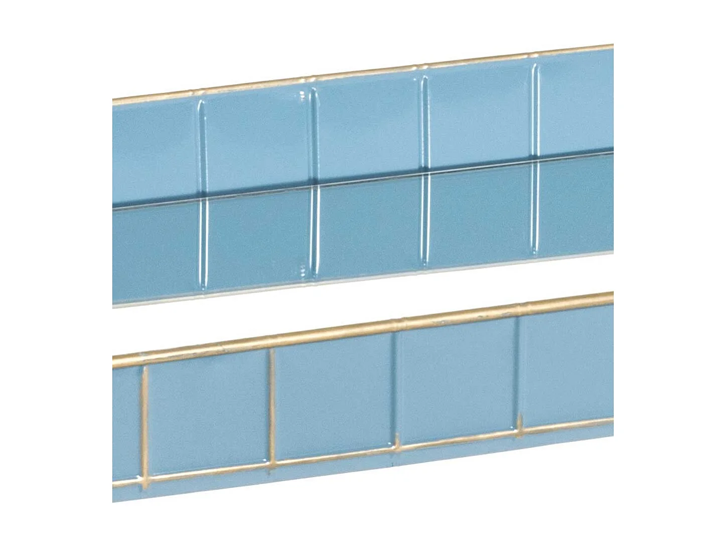 Ablagetisch in Hellblau und Bronzefarben Spiegelglasplatte