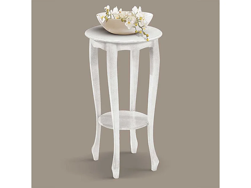 Blumentisch im klassischen Stil Weiß lackiert