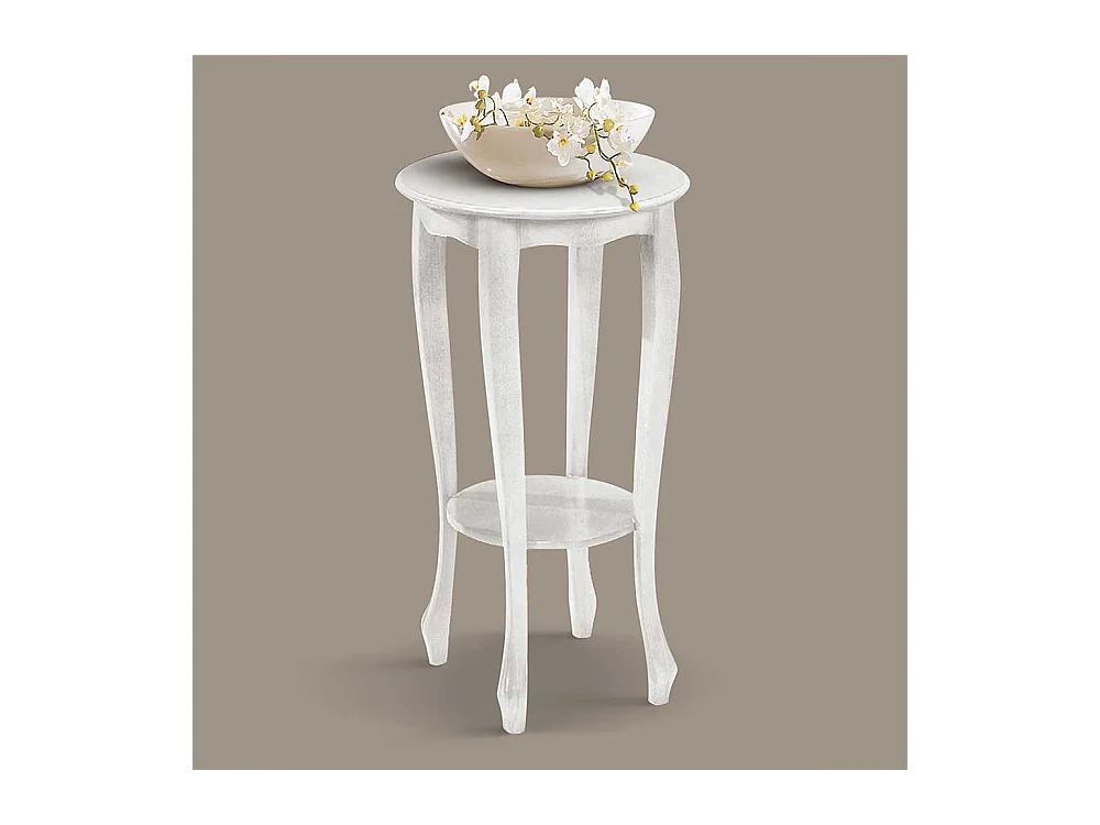 Blumentisch im klassischen Stil Weiß lackiert