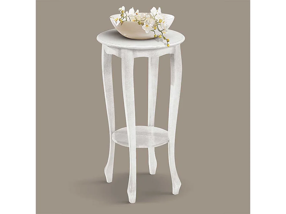 Blumentisch im klassischen Stil Weiß lackiert