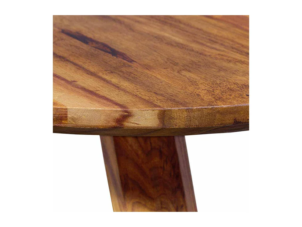 Ablagetisch aus Sheesham Massivholz Rund