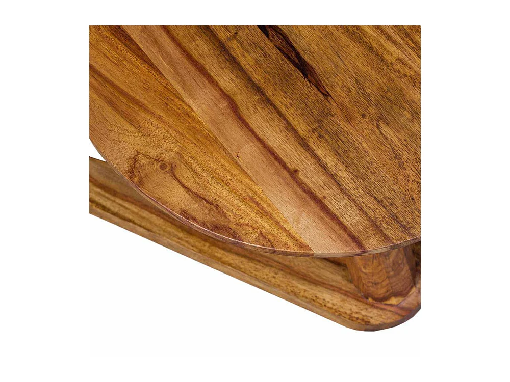 Ablagetisch aus Sheesham Massivholz Rund