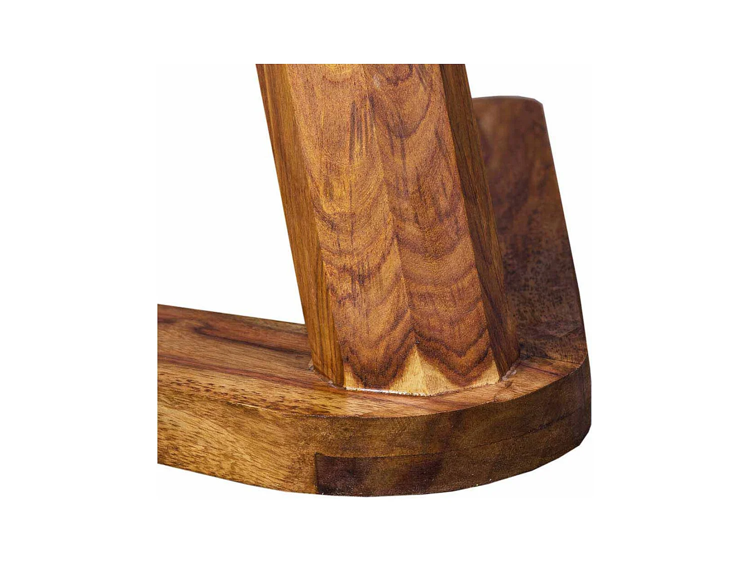 Ablagetisch aus Sheesham Massivholz Rund