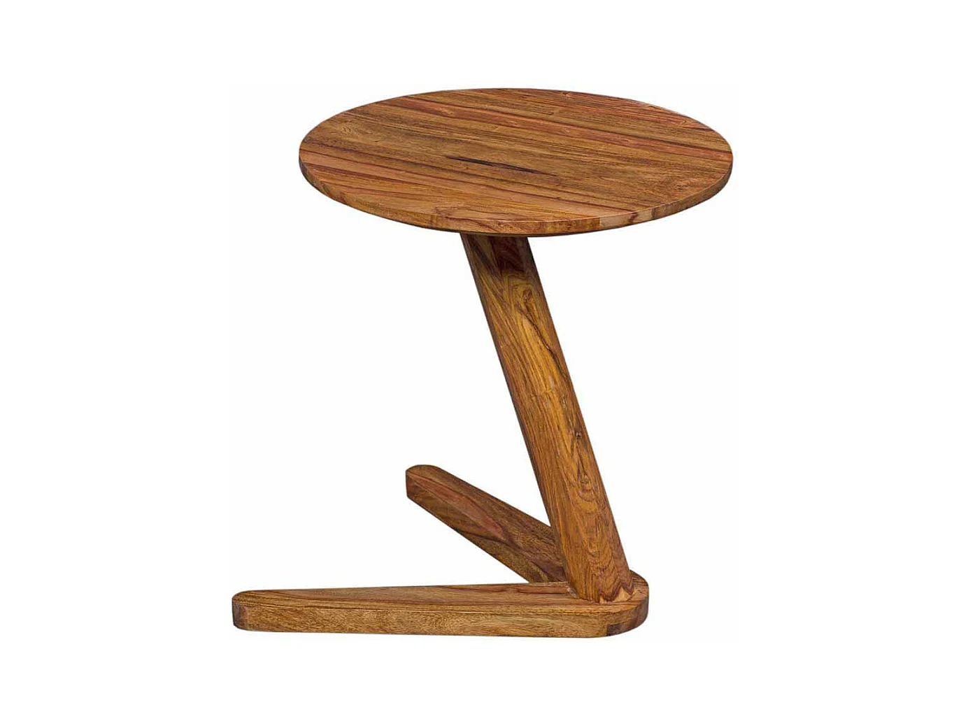 Ablagetisch aus Sheesham Massivholz Rund