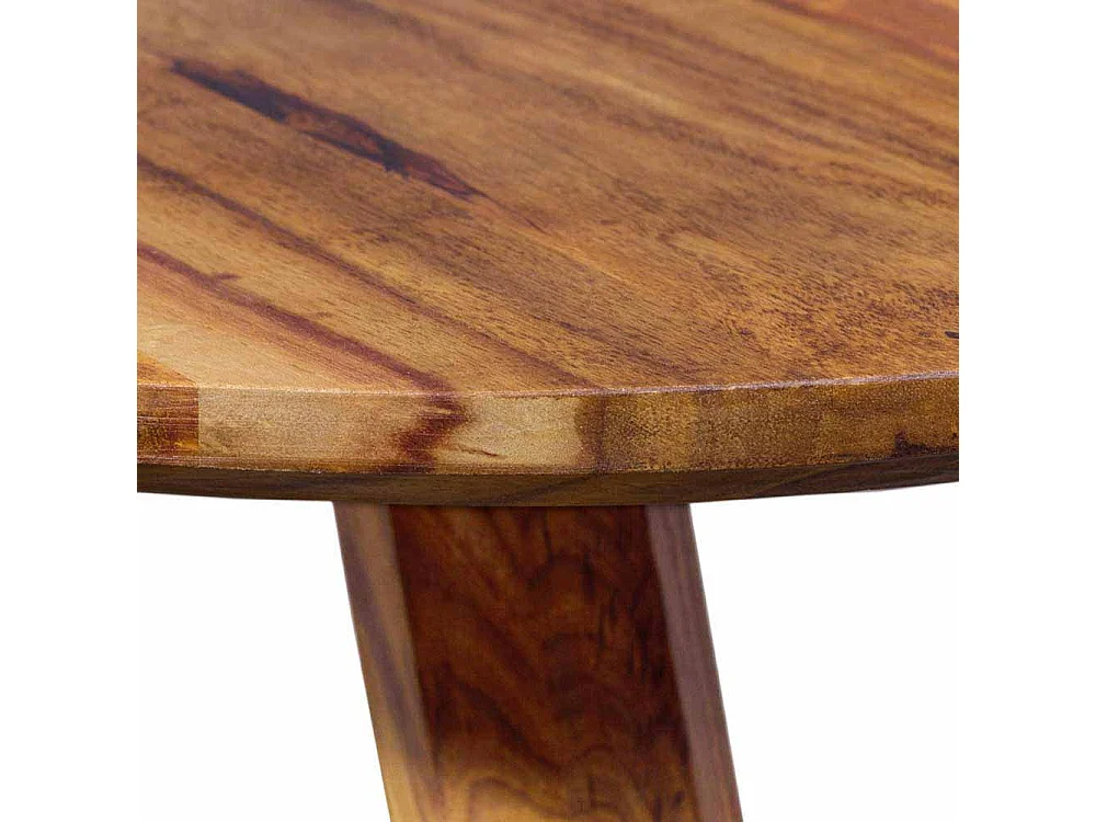 Ablagetisch aus Sheesham Massivholz Rund