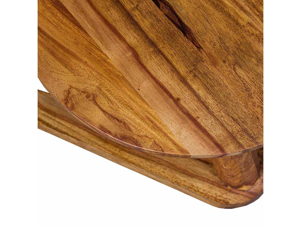Ablagetisch aus Sheesham Massivholz Rund