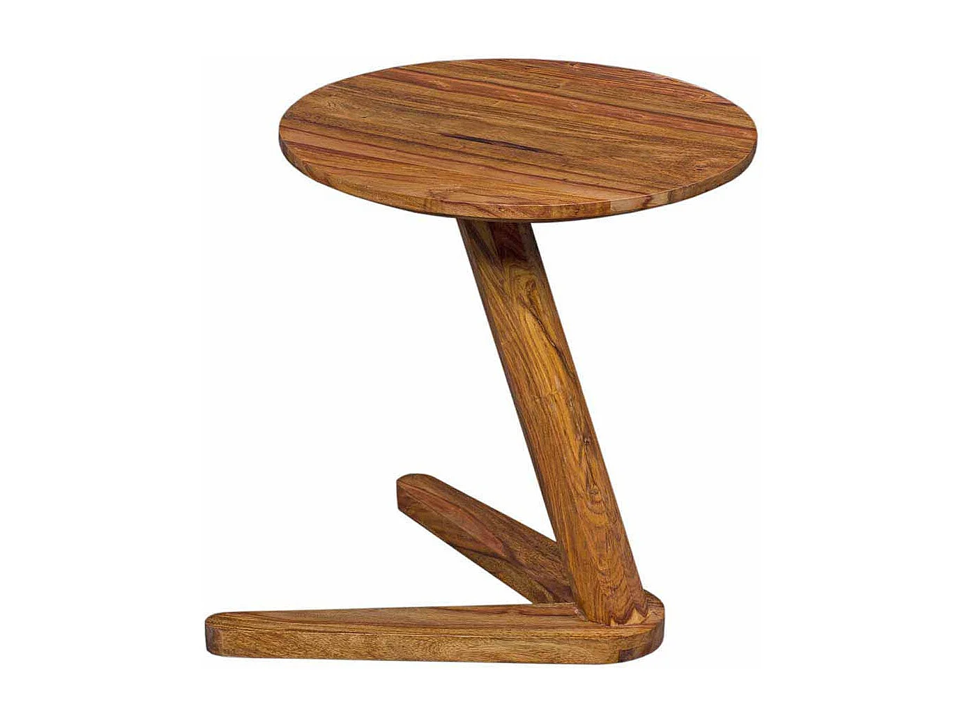 Ablagetisch aus Sheesham Massivholz Rund