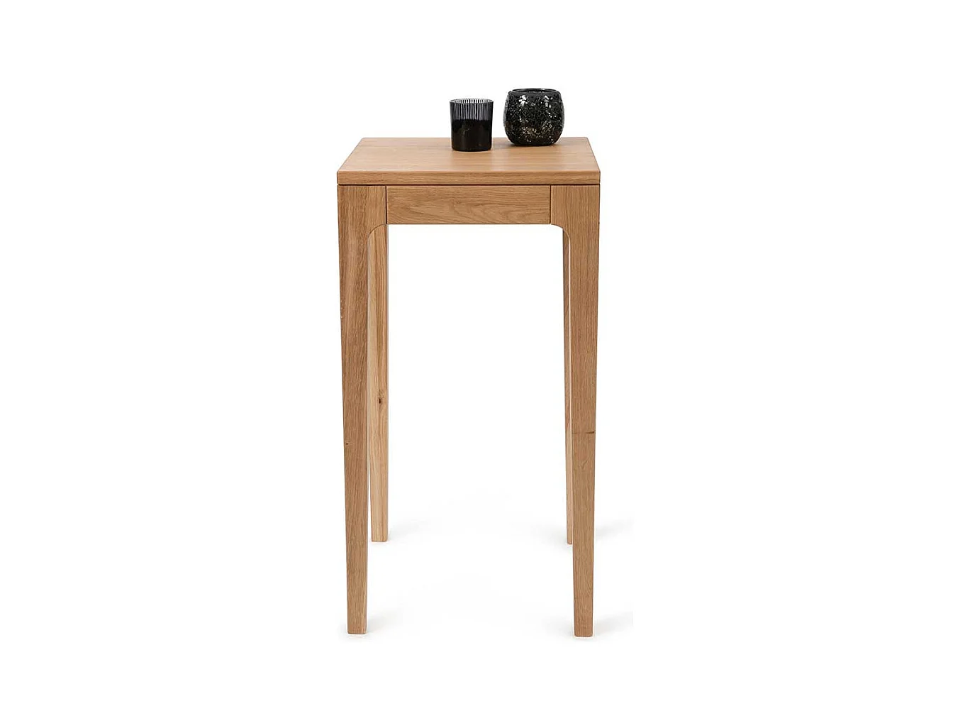 Blumentisch aus Wildeiche Massivholz Oberfläche geölt