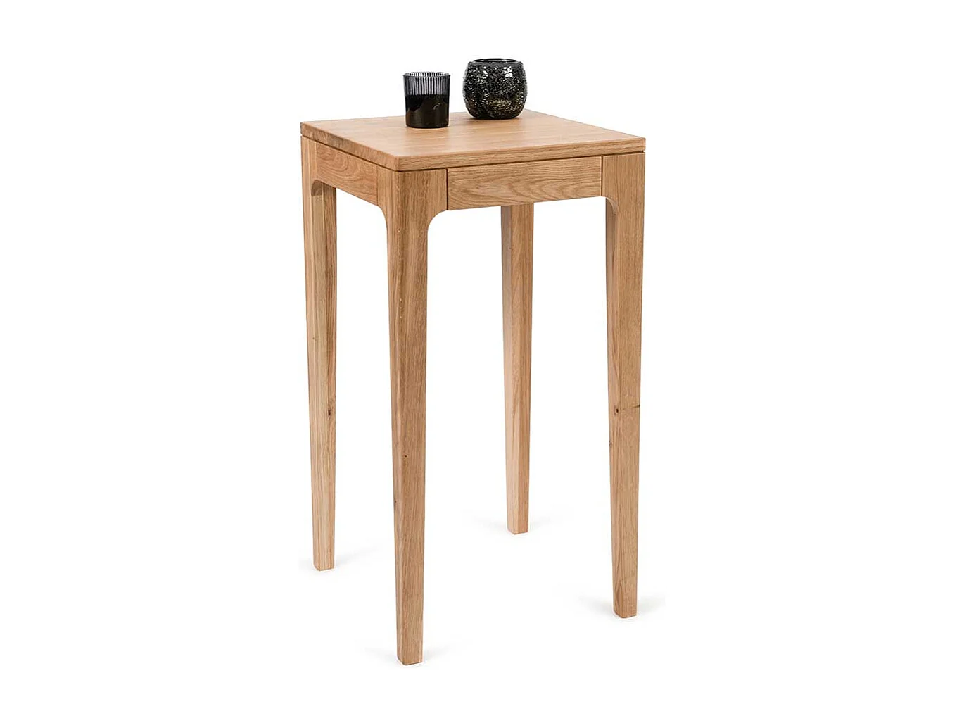 Blumentisch aus Wildeiche Massivholz Oberfläche geölt