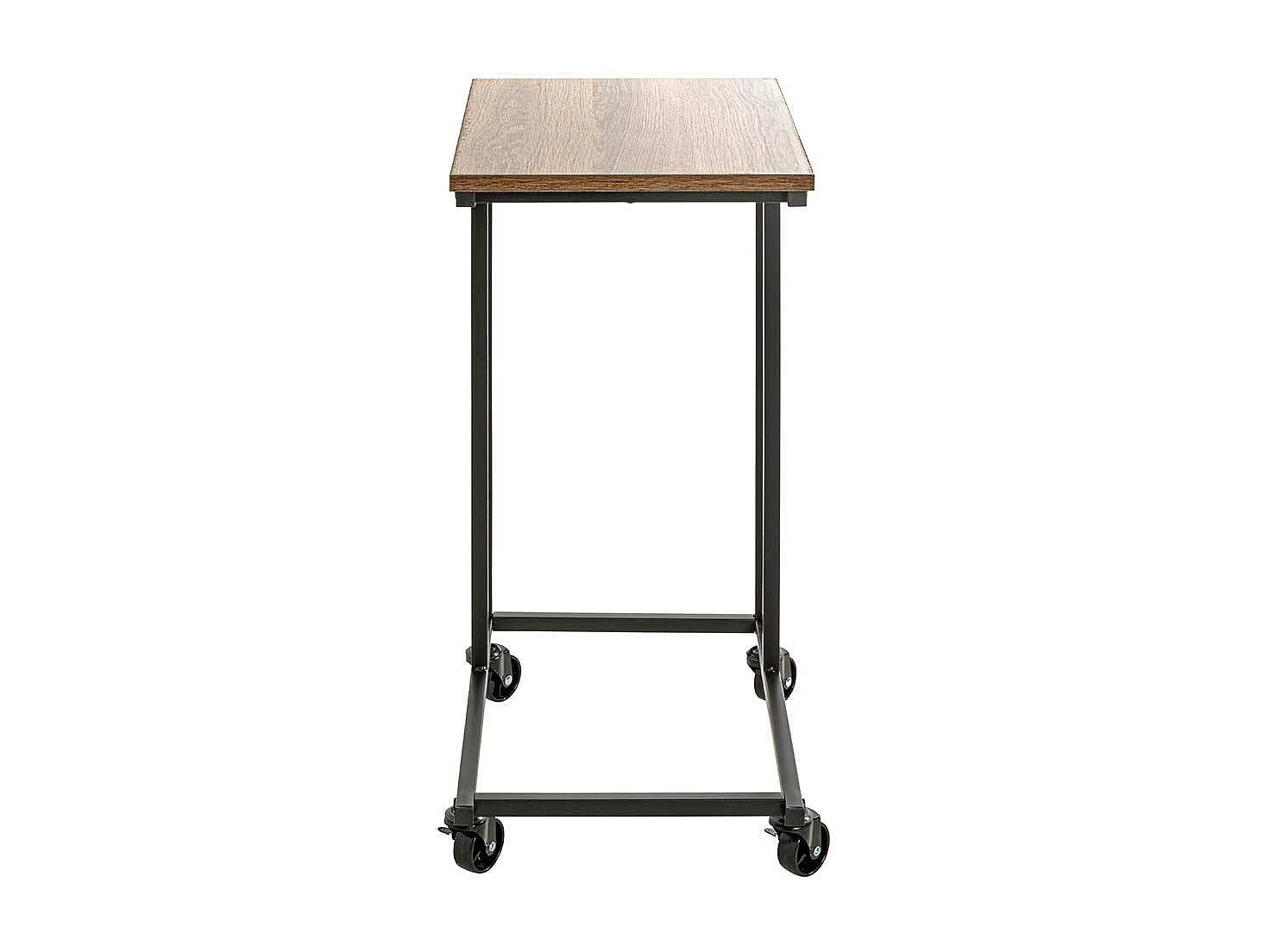 Anstelltisch mit Rollen in Eichefarben Schwarz