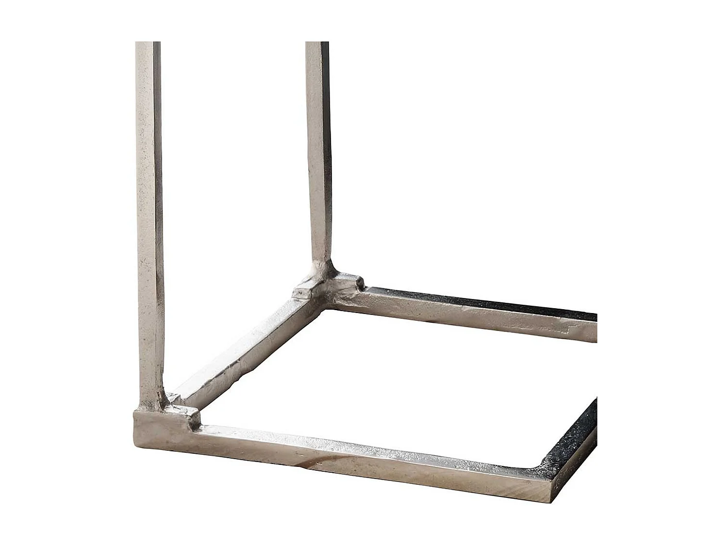 Alu Anstelltisch mit Bügelgestell Nickelfarben