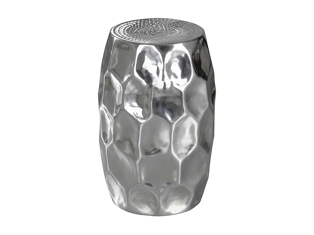 Designer Tisch aus Aluminium Hammerschlag Optik