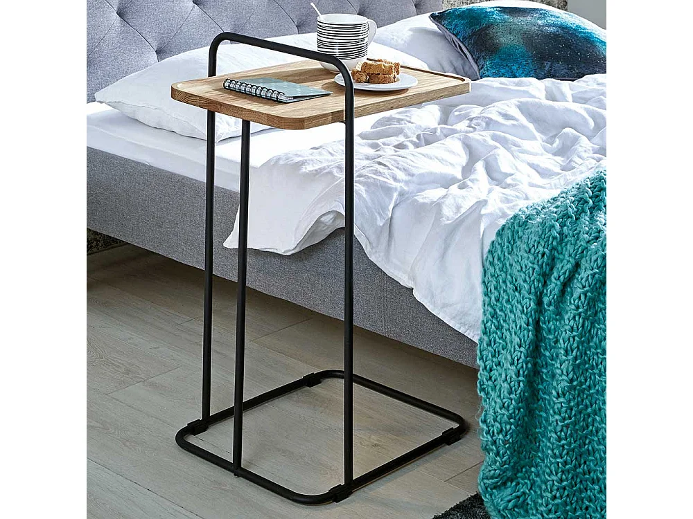 Anstelltisch aus Eiche Massivholz Metall