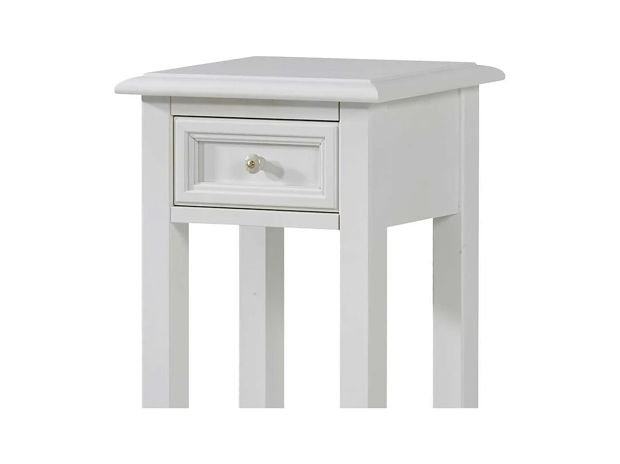 Blumenhocker in Weiß Fichte Massivholz