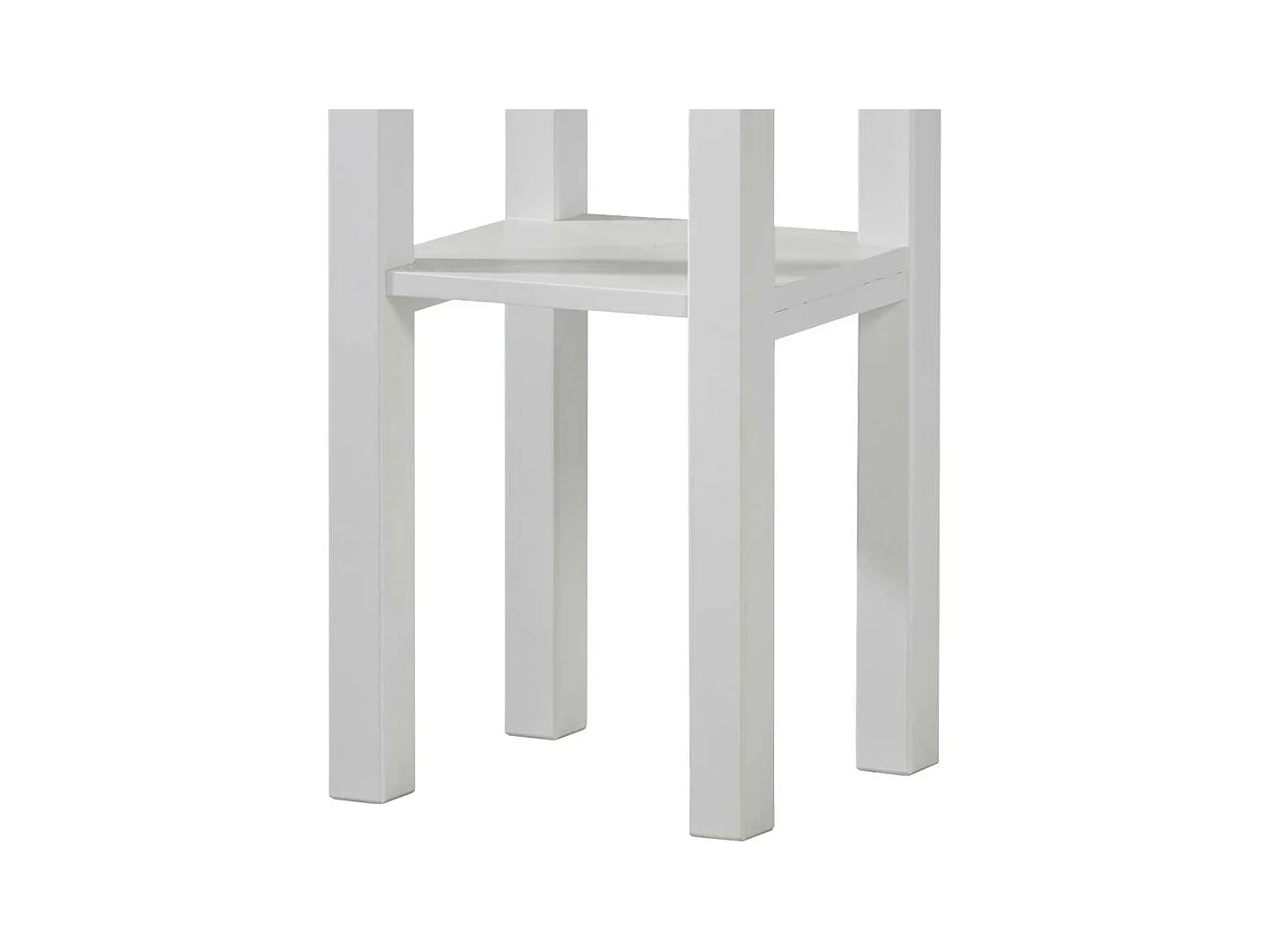 Blumenhocker in Weiß Fichte Massivholz