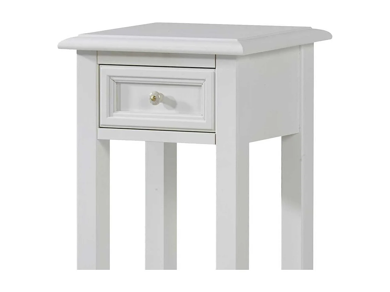 Blumenhocker in Weiß Fichte Massivholz