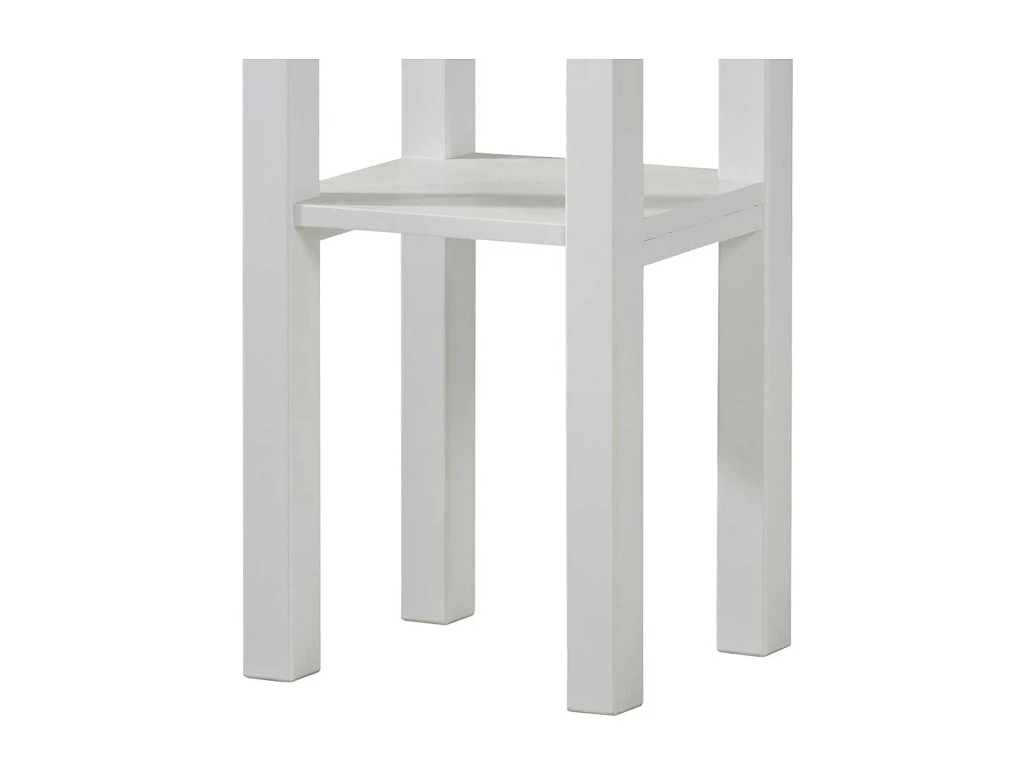 Blumenhocker in Weiß Fichte Massivholz