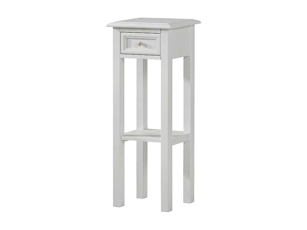 Blumenhocker in Weiß Fichte Massivholz