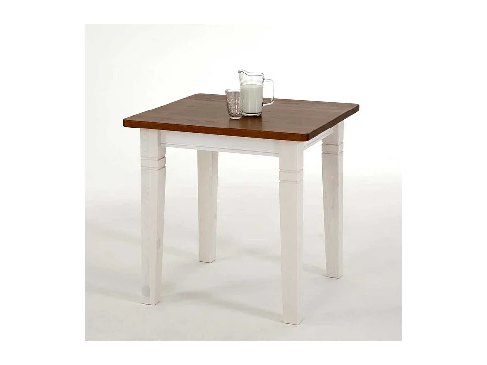 Ablagetisch in Weiß Kiefer Massivholz