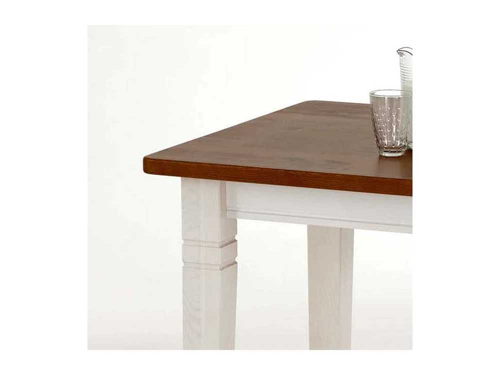 Ablagetisch in Weiß Kiefer Massivholz