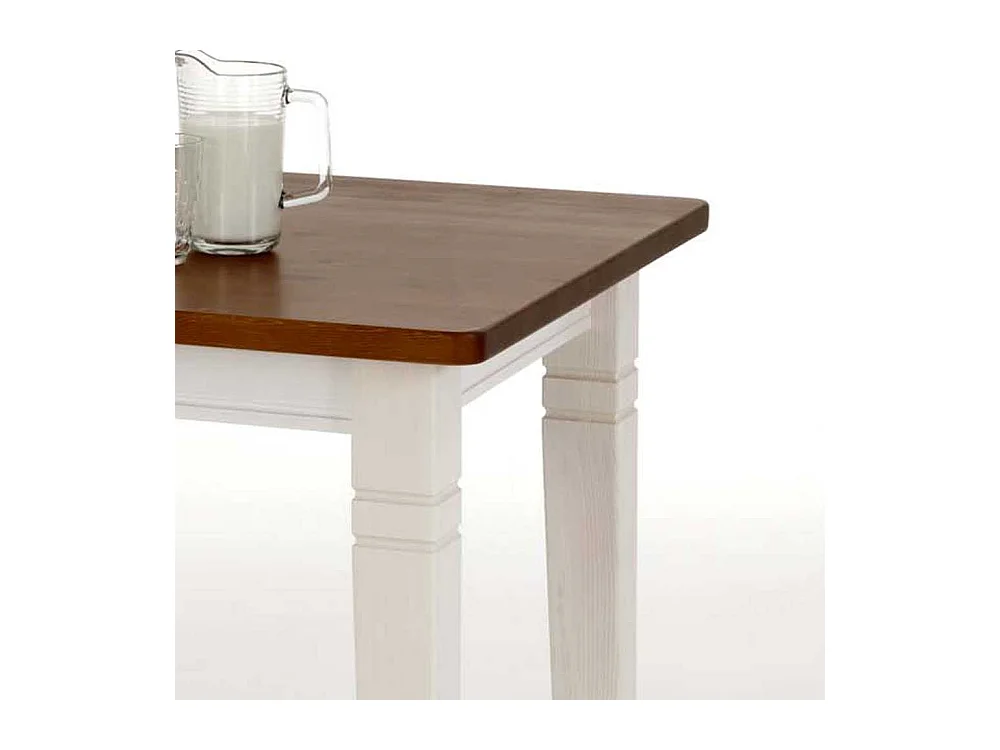 Ablagetisch in Weiß Kiefer Massivholz