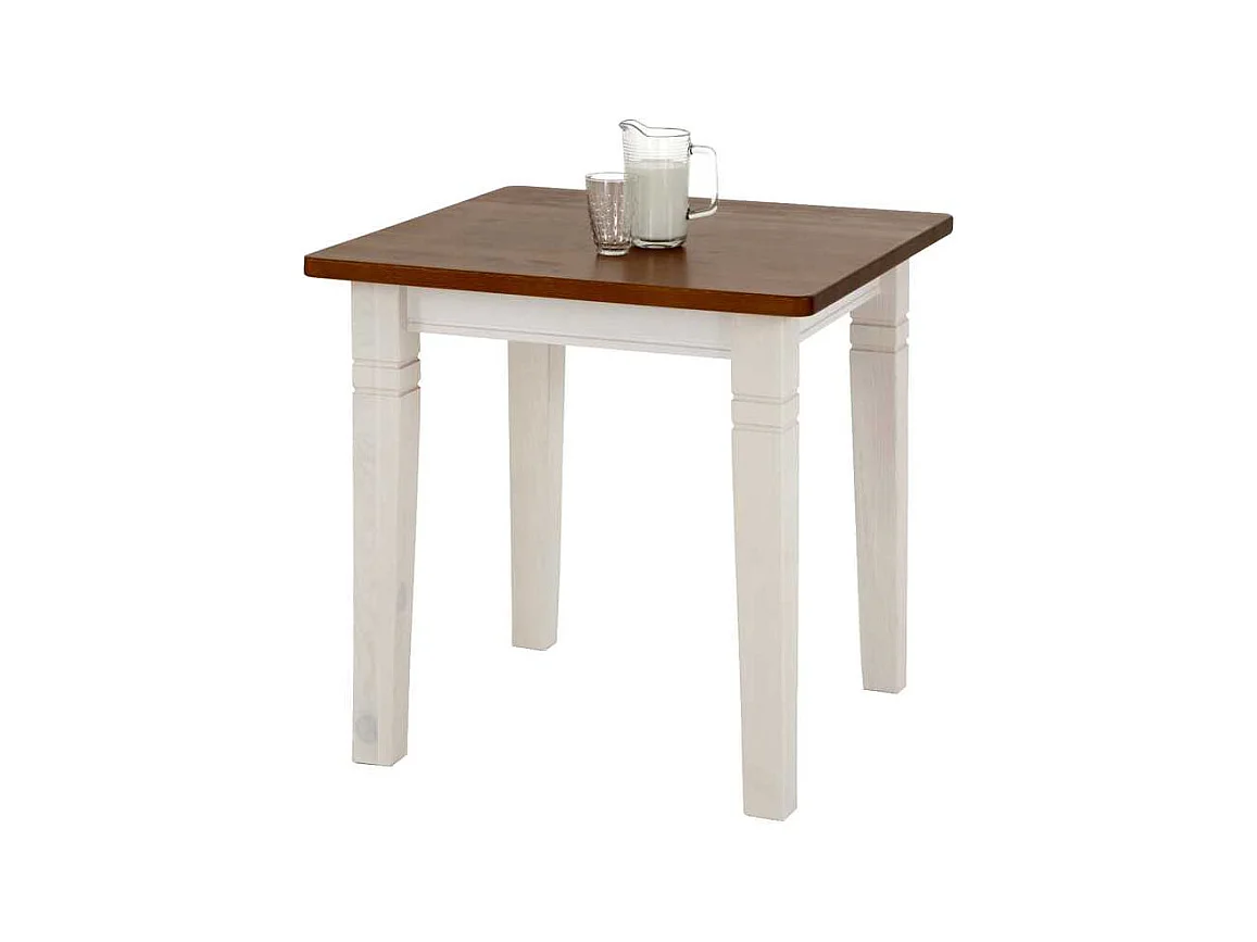 Ablagetisch in Weiß Kiefer Massivholz