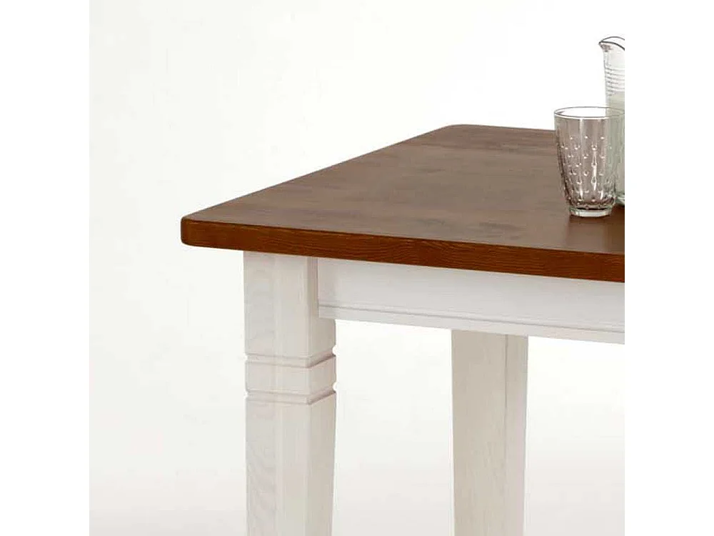 Ablagetisch in Weiß Kiefer Massivholz