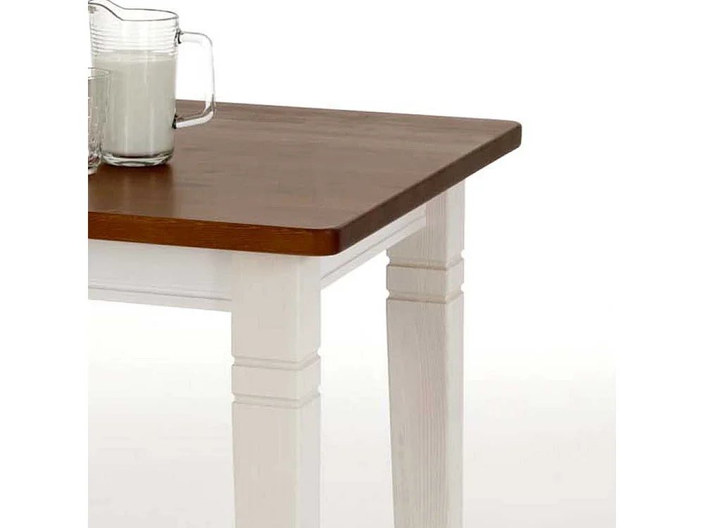 Ablagetisch in Weiß Kiefer Massivholz