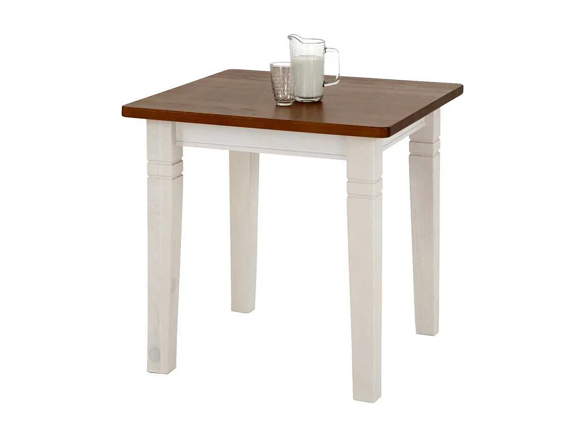 Ablagetisch in Weiß Kiefer Massivholz