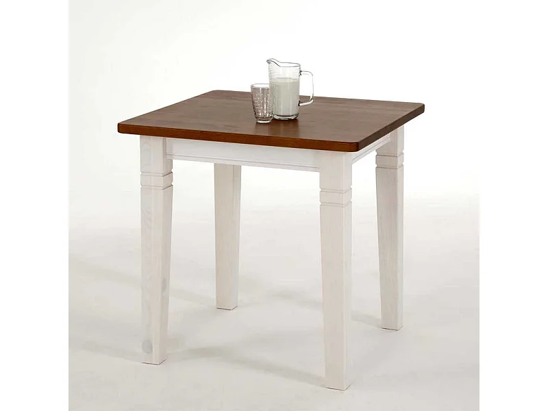 Ablagetisch in Weiß Kiefer Massivholz