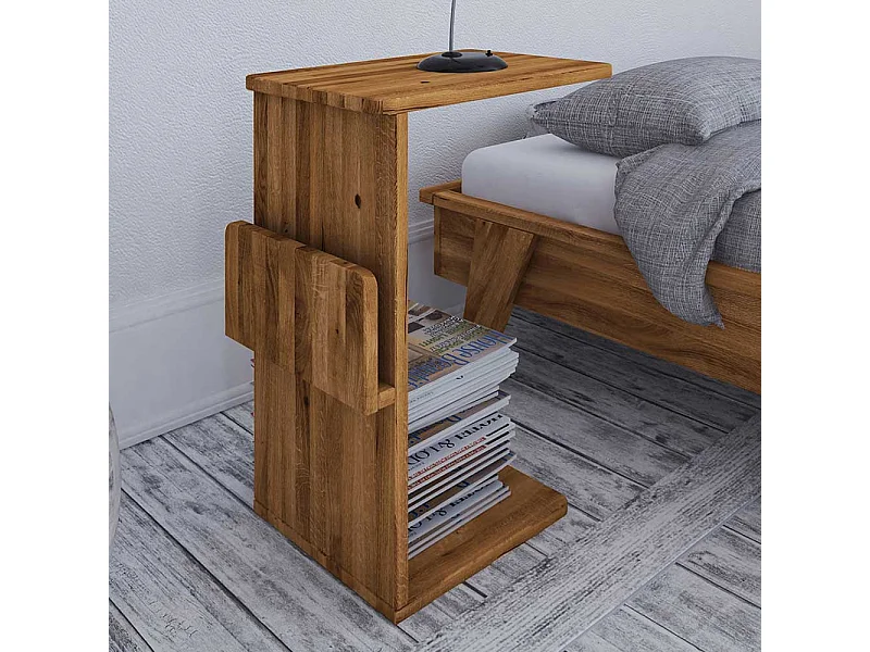 Anstelltisch in Wildeichefarben Massivholz