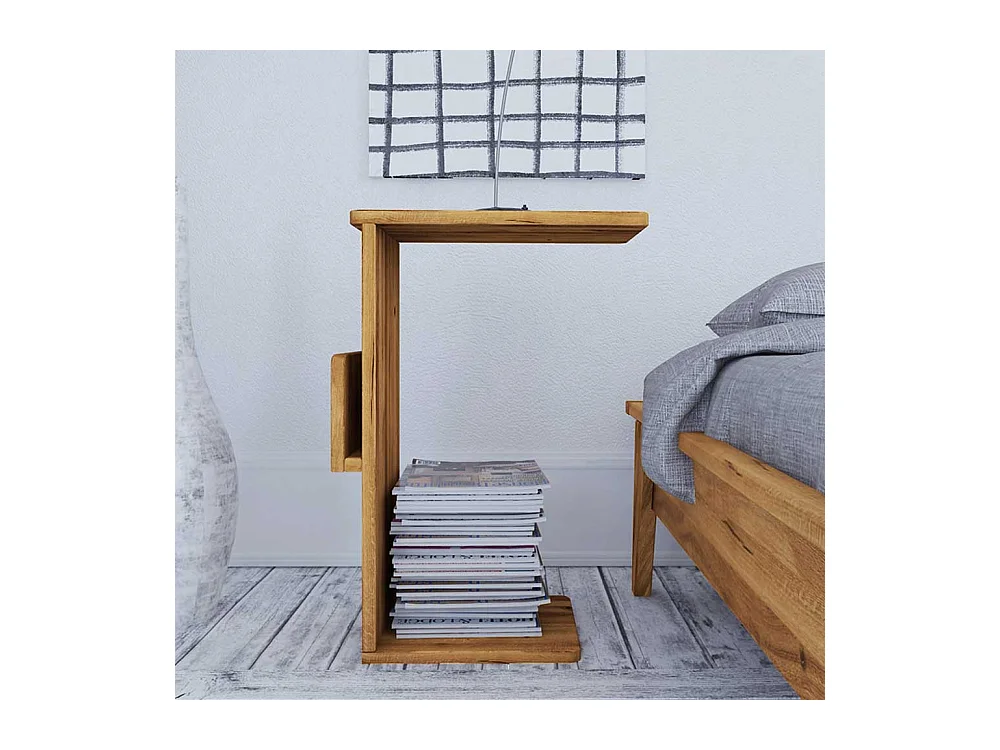 Anstelltisch in Wildeichefarben Massivholz