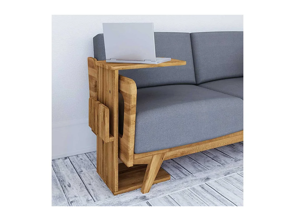 Anstelltisch in Wildeichefarben Massivholz