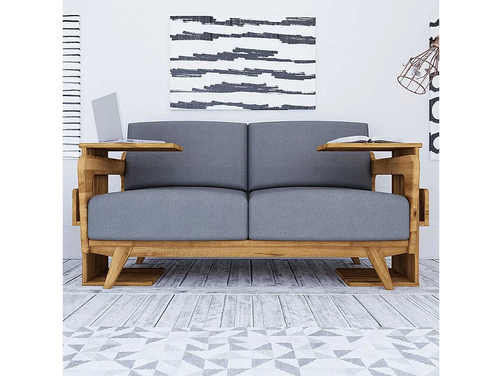 Anstelltisch in Wildeichefarben Massivholz