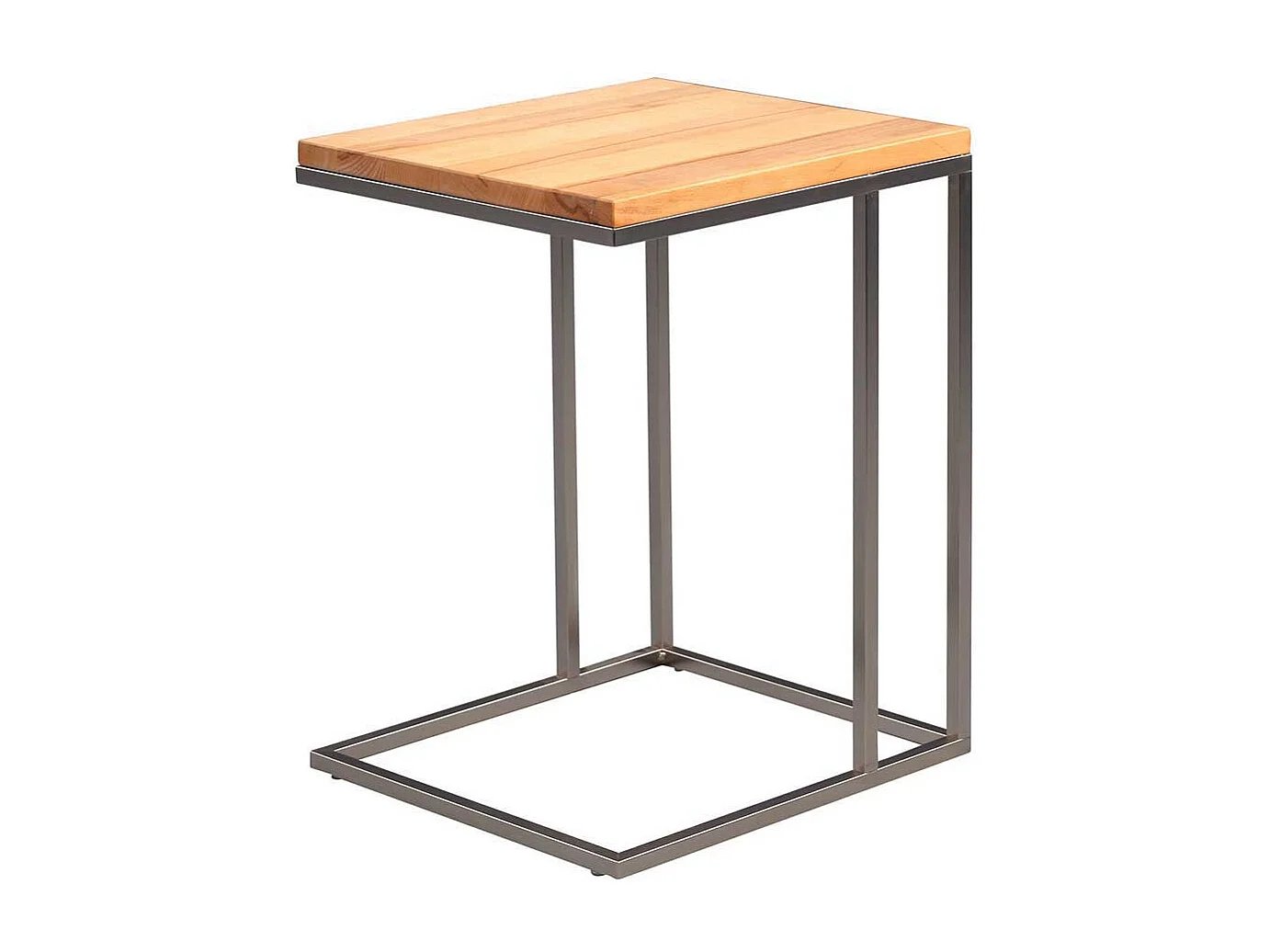 Ablagetisch aus Kernbuche Massivholz Schwarz Metall