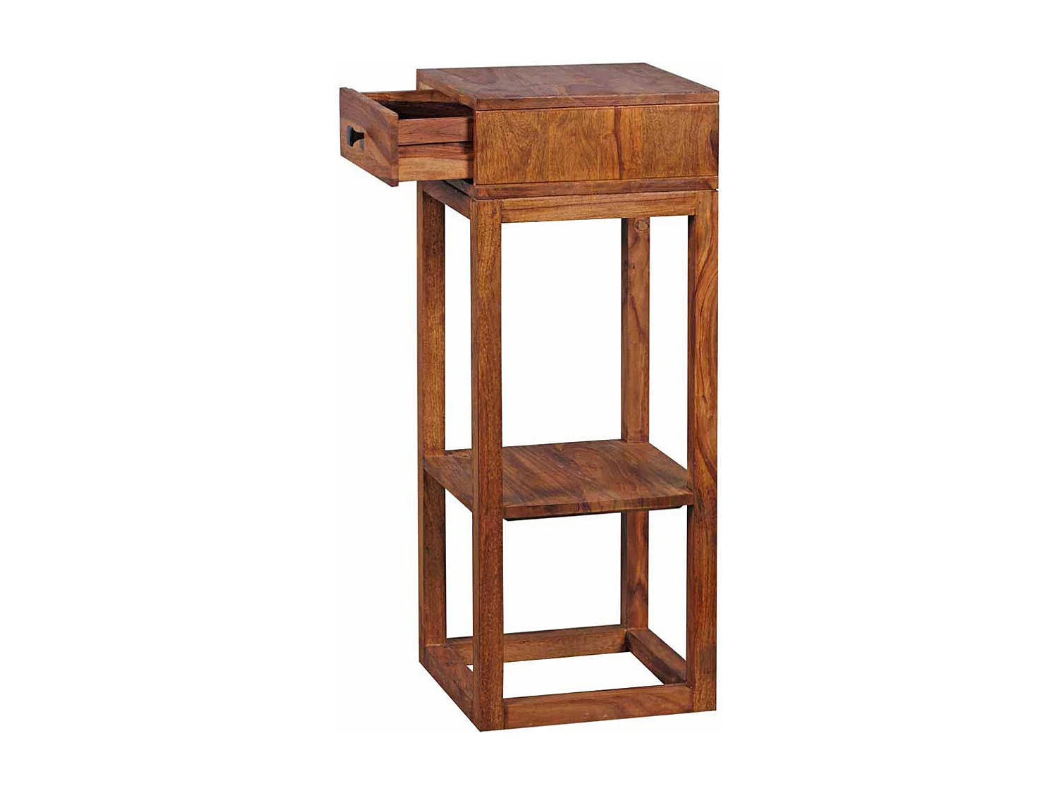 Blumenhocker aus Sheesham Massivholz 35 cm breit