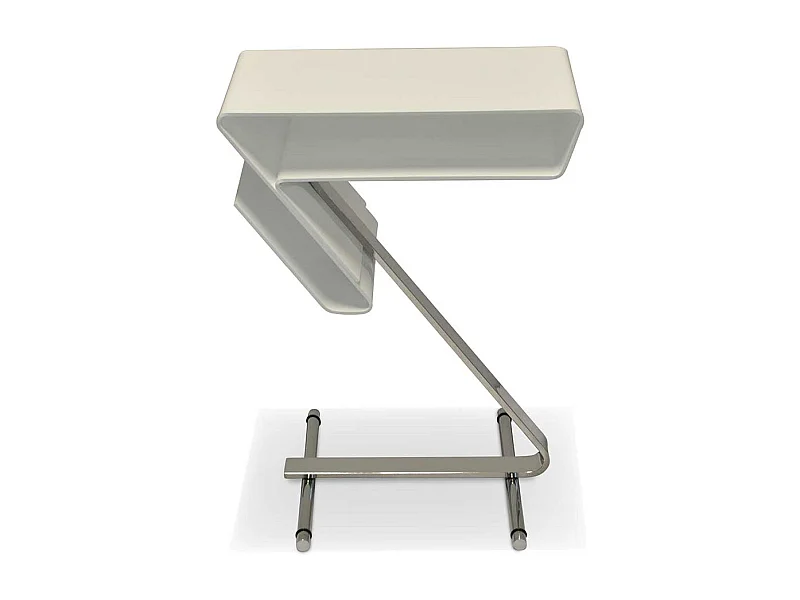 Anstelltisch in Weiß Acryl Metall Chromfarben