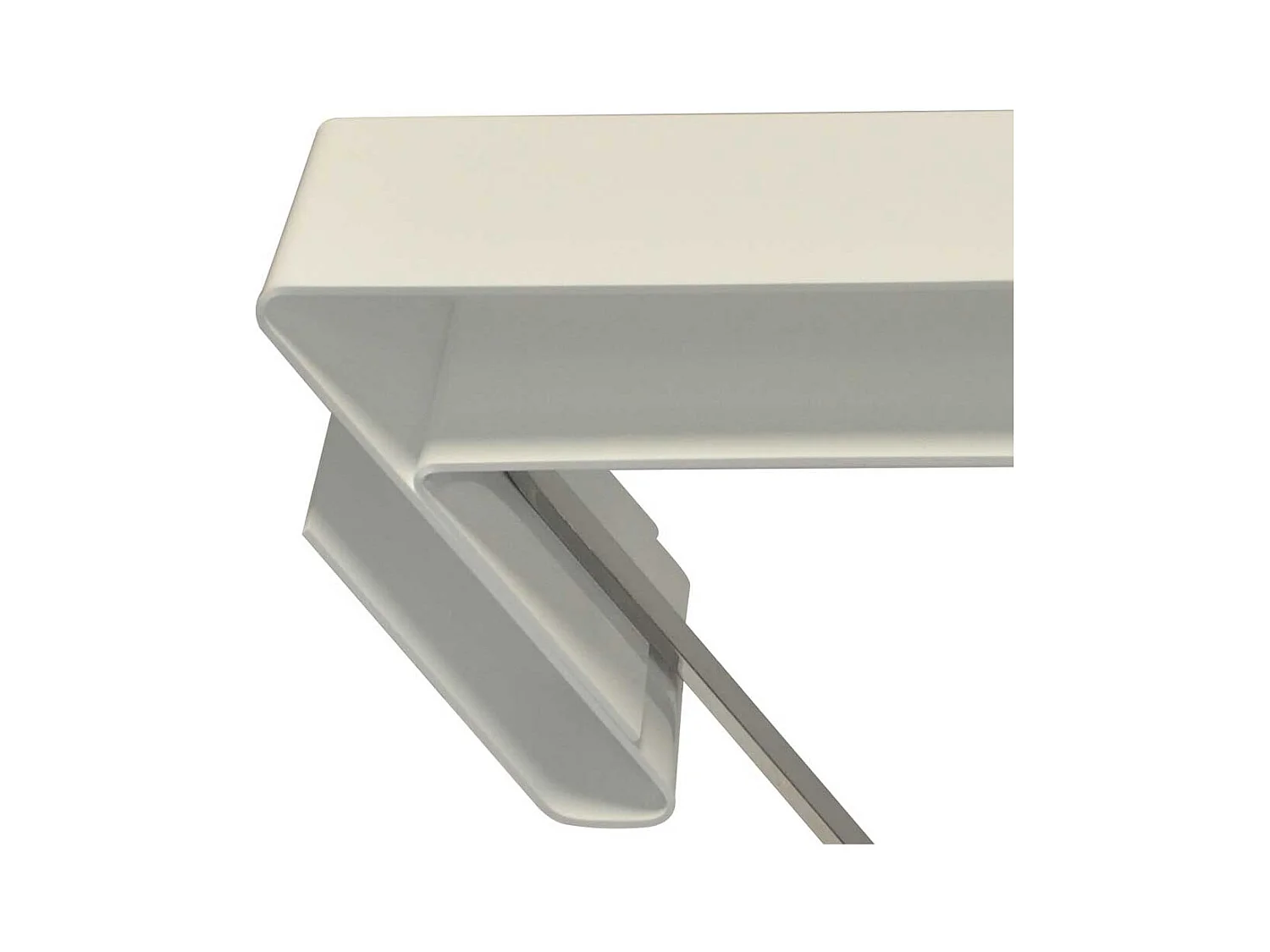 Anstelltisch in Weiß Acryl Metall Chromfarben