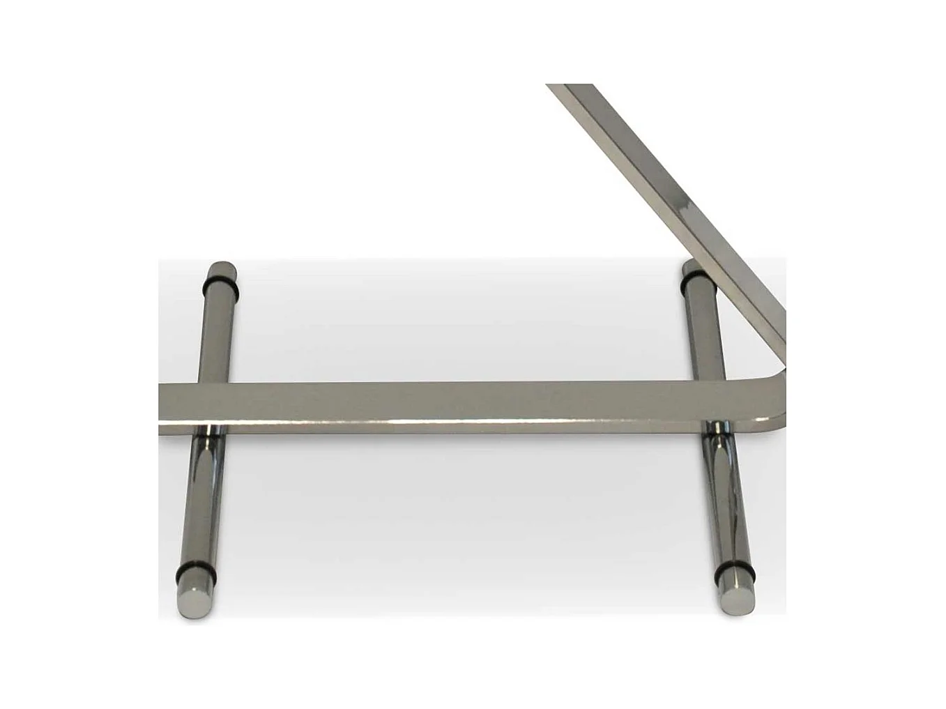 Anstelltisch in Weiß Acryl Metall Chromfarben