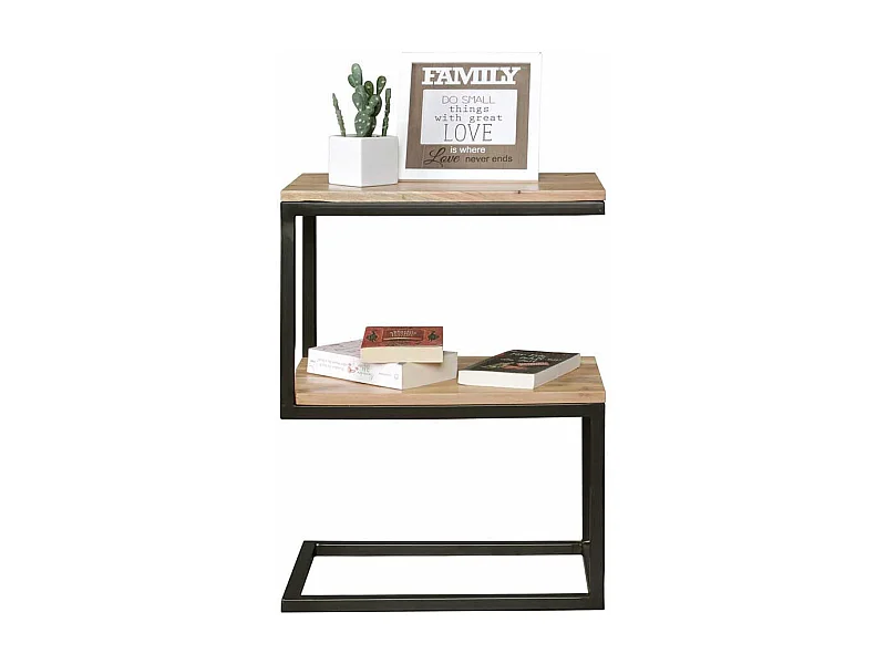 Ablagetisch aus Akazie Massivholz Metall