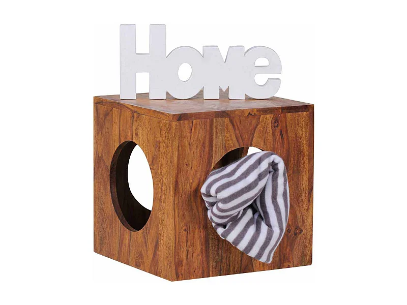 Ablagetisch in Würfelform Sheesham Massivholz