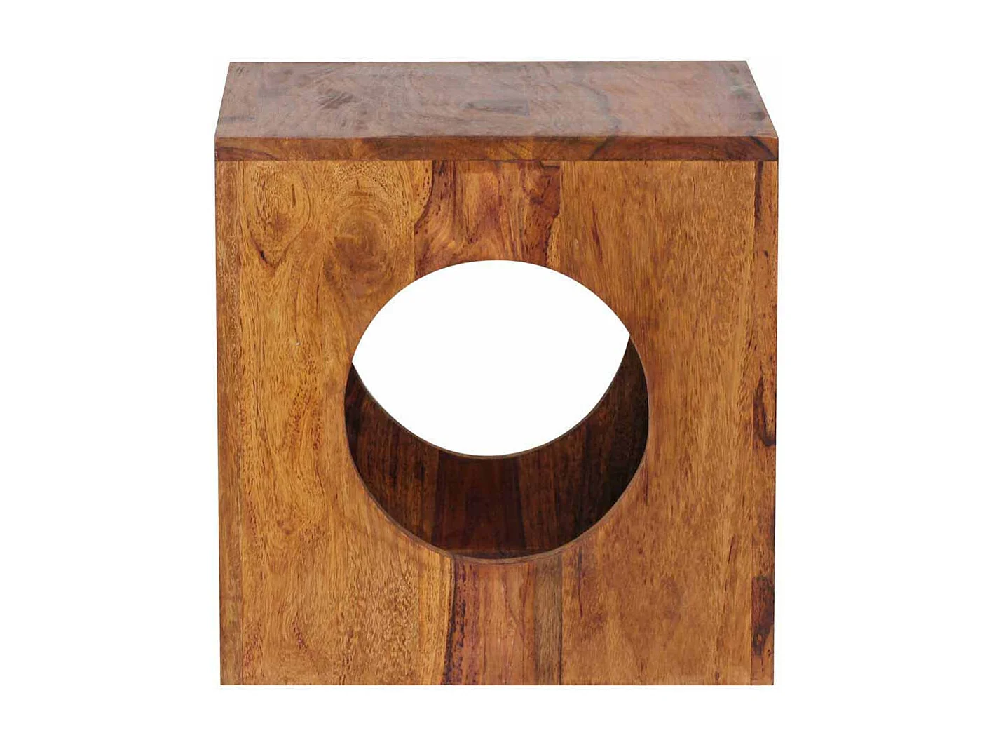 Ablagetisch in Würfelform Sheesham Massivholz