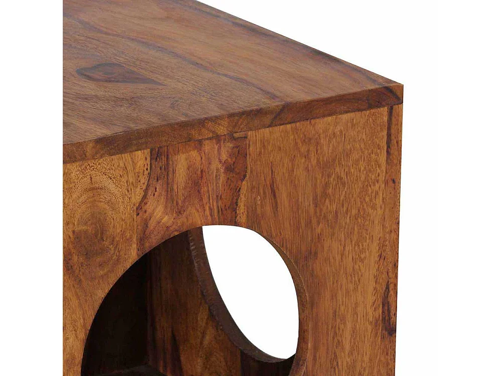 Ablagetisch in Würfelform Sheesham Massivholz