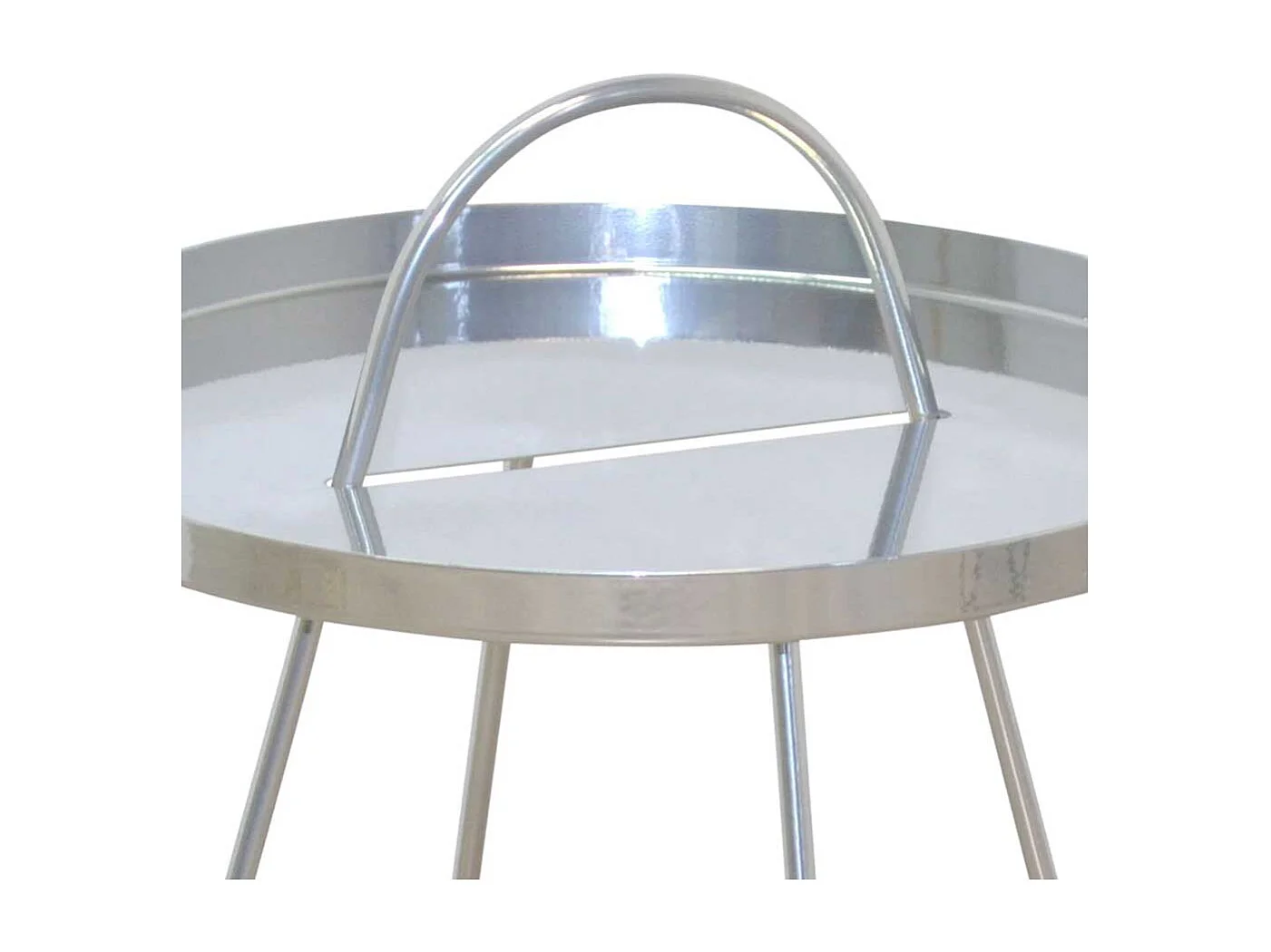 Beitisch Silberfarben aus Metall modernem Design