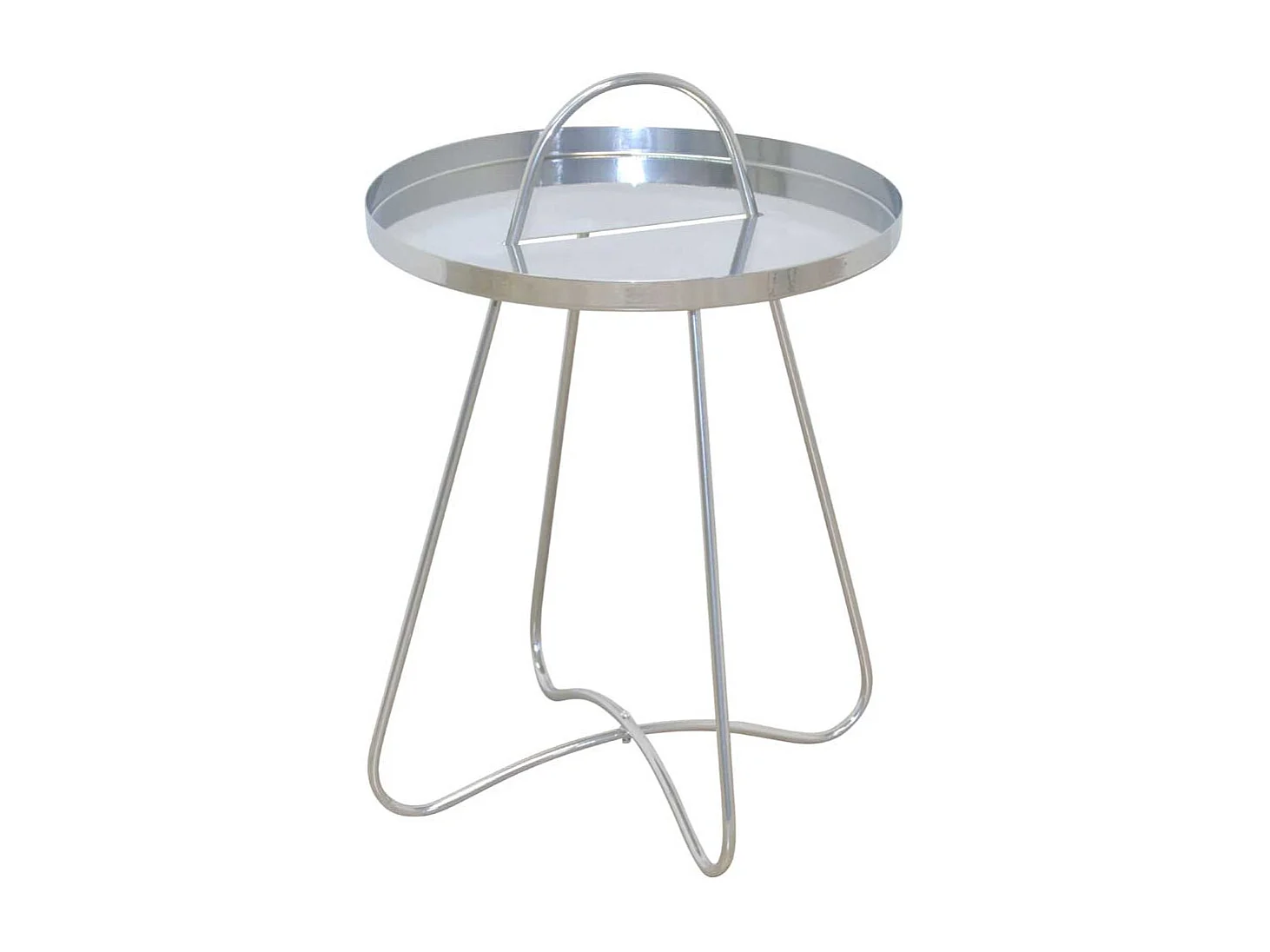 Beitisch Silberfarben aus Metall modernem Design