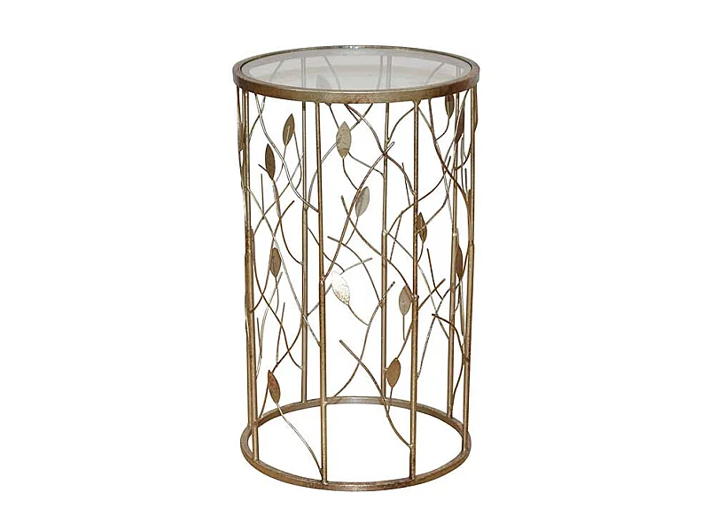 Blumensäule in Gold Glas Italienisches Design