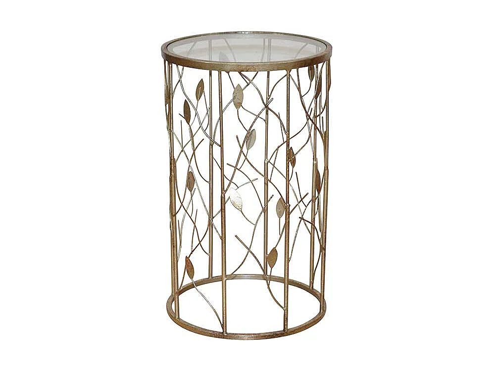 Blumensäule in Gold Glas Italienisches Design