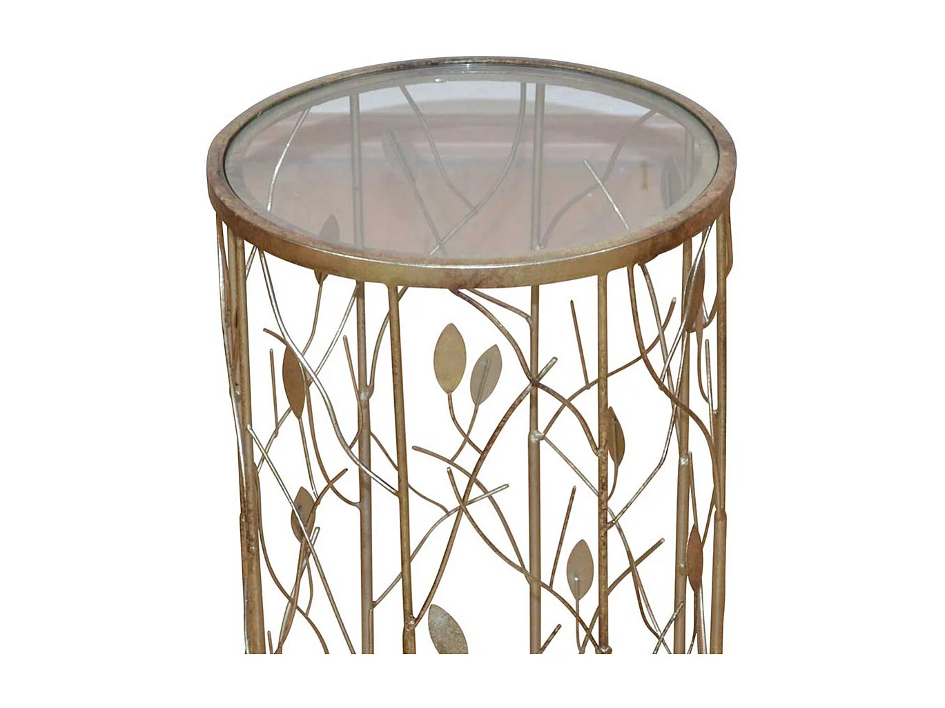 Blumensäule in Gold Glas Italienisches Design